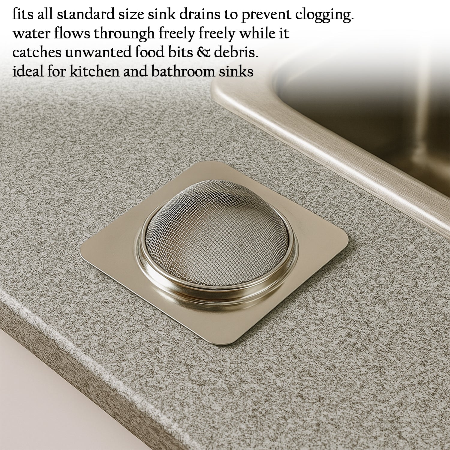 Stainless Steel Square Sink Strainer (1 Pc) Stainless Steel Square Sink Strainer (1 Pc)